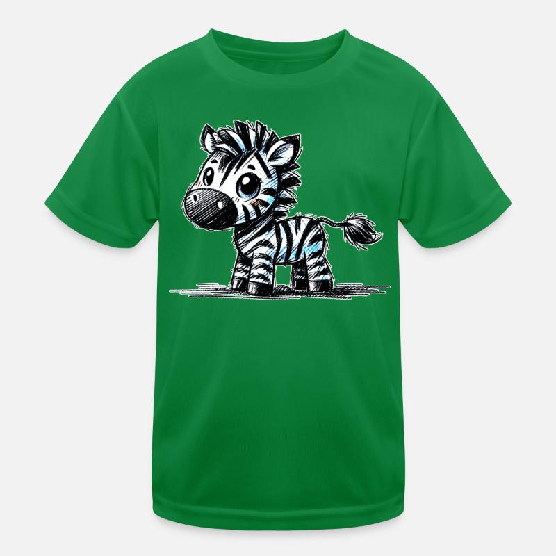 Zebra Kinder Funktions-T-Shirt