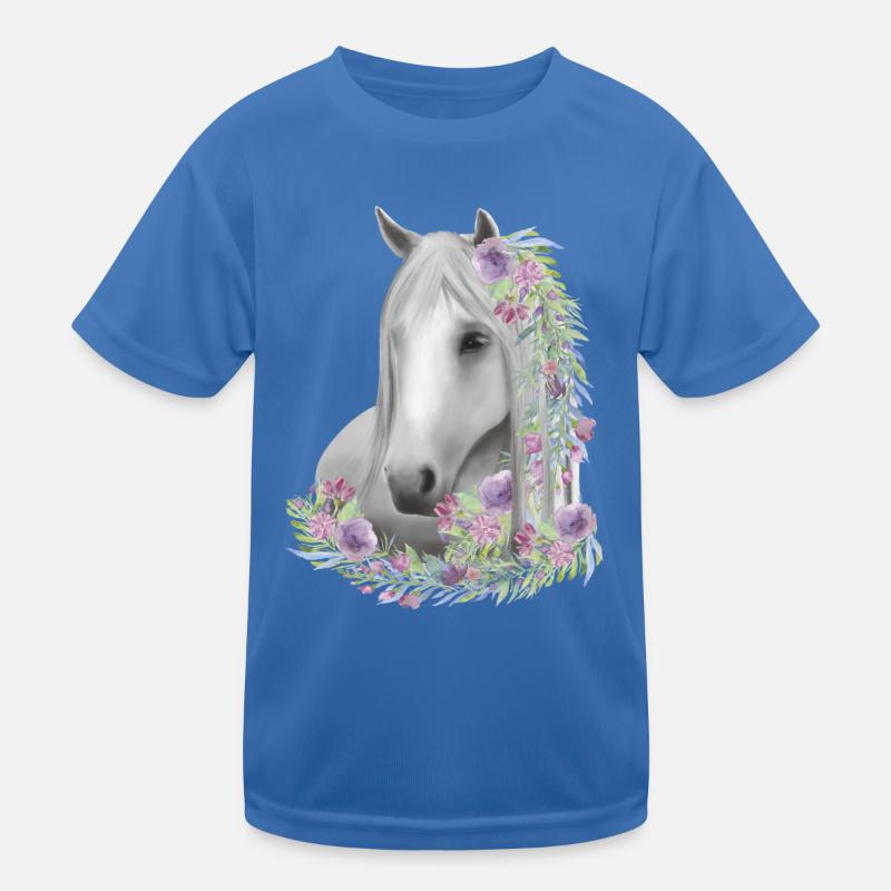 Reiten Pferde Mädchen Kinder Funktions-T-Shirt