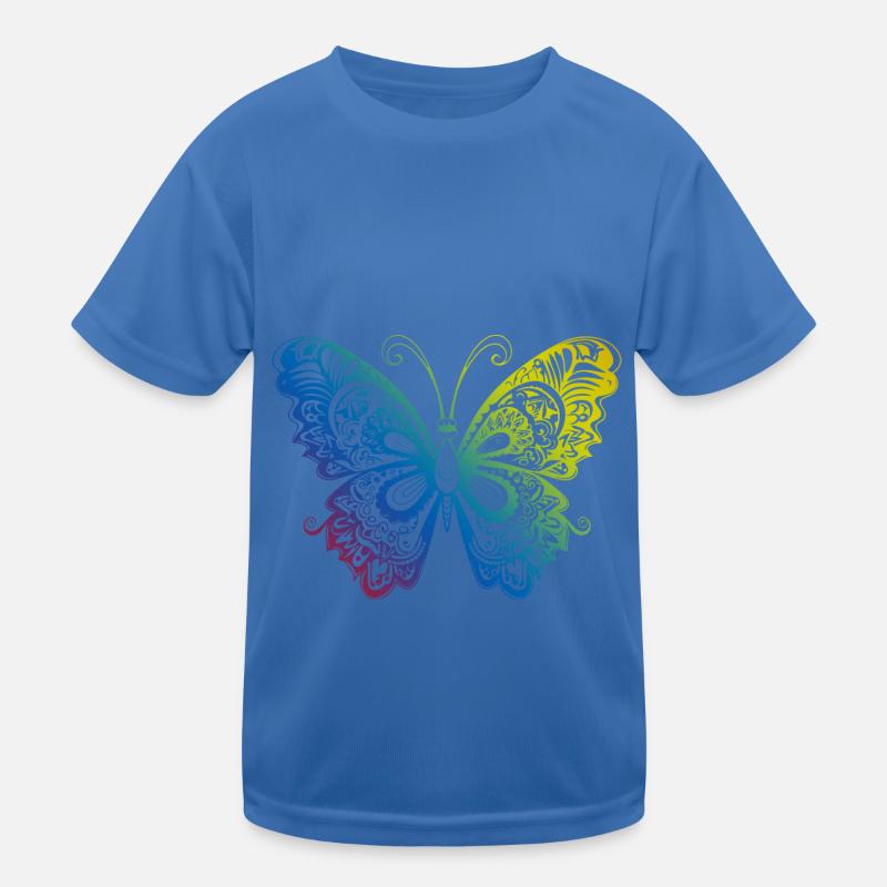 Butterfly Mandala Boho Kids Functional T-Shirt