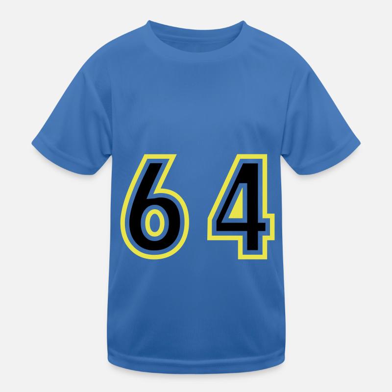 64 Number College Kids Functional T-Shirt