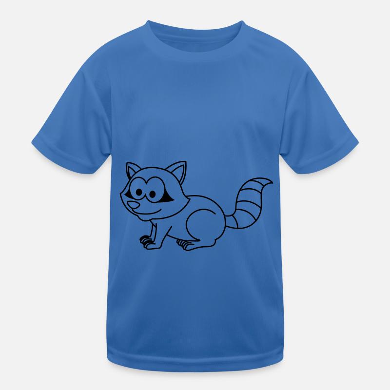 Waschbär Comic Tier Kinder Funktions-T-Shirt
