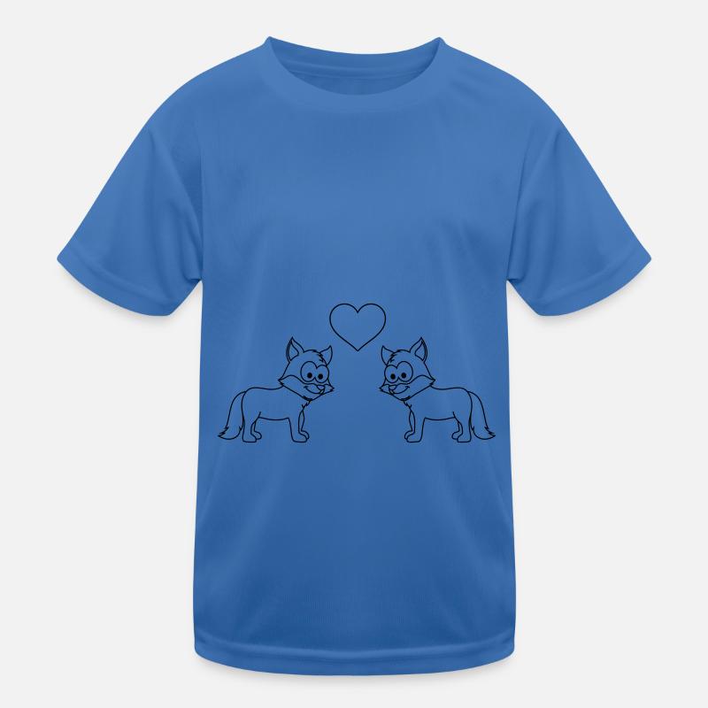 Fuchs Comic Paar Liebe Kinder Funktions-T-Shirt