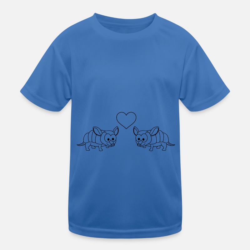 Gürteltier Comic Paar liebe Kinder Funktions-T-Shirt