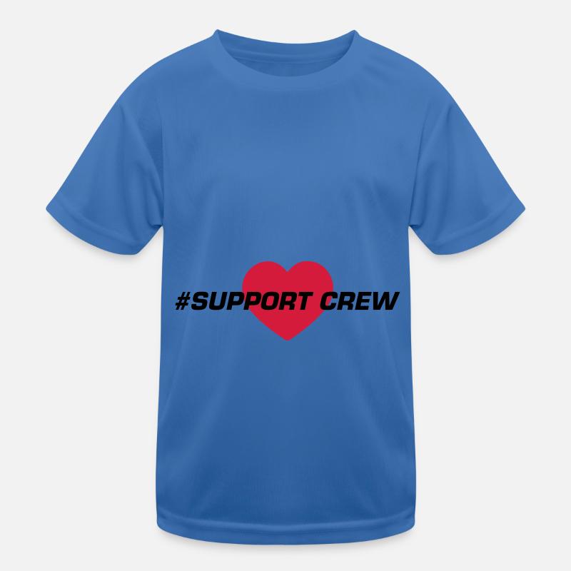 Support Crew Herz Liebe Kinder Funktions-T-Shirt