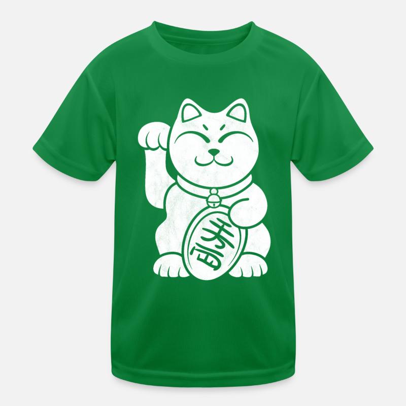 Glückskatze Kinder Funktions-T-Shirt