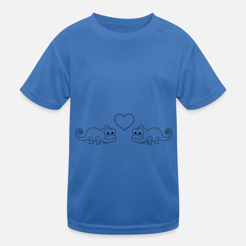Chamäleon Comic Paar liebe Kinder Funktions-T-Shirt