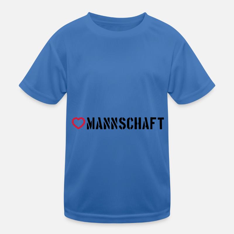 Mannschaft Herz Kinder Funktions-T-Shirt