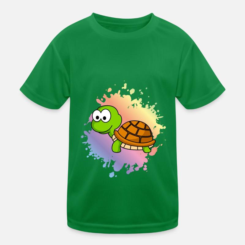 Turtle Comic Animal Kids Functional T-Shirt