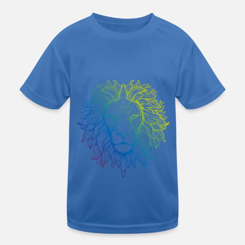 Löwe Mandala Boho Kinder Funktions-T-Shirt