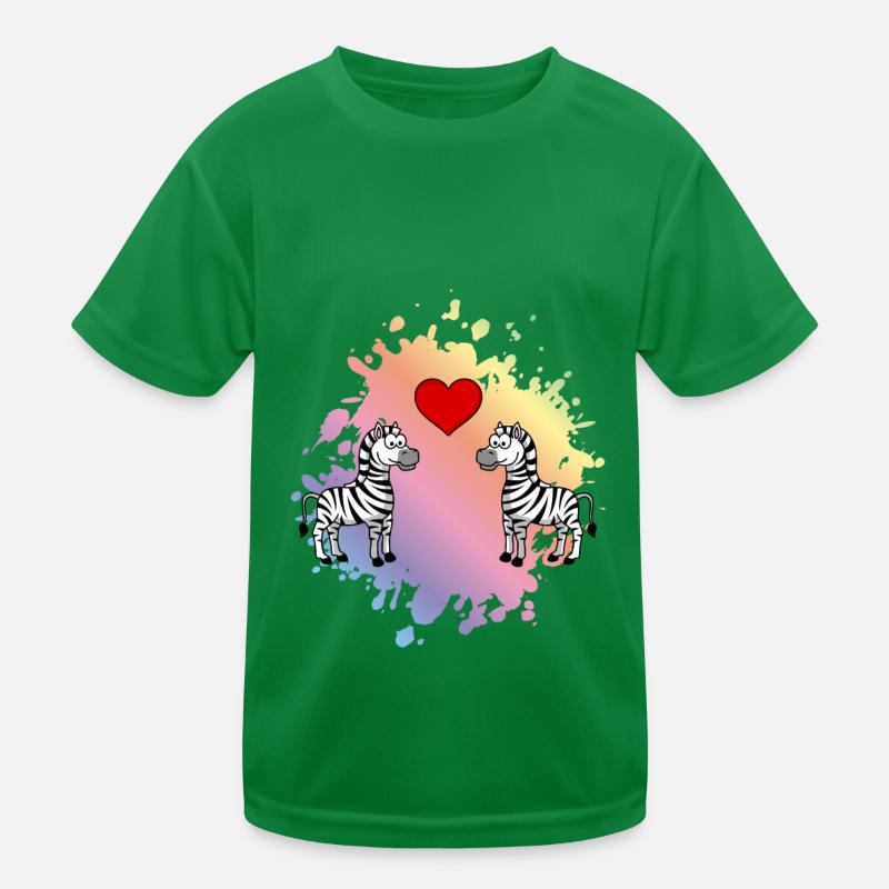 Zebra Comic Paar Liebe Kinder Funktions-T-Shirt