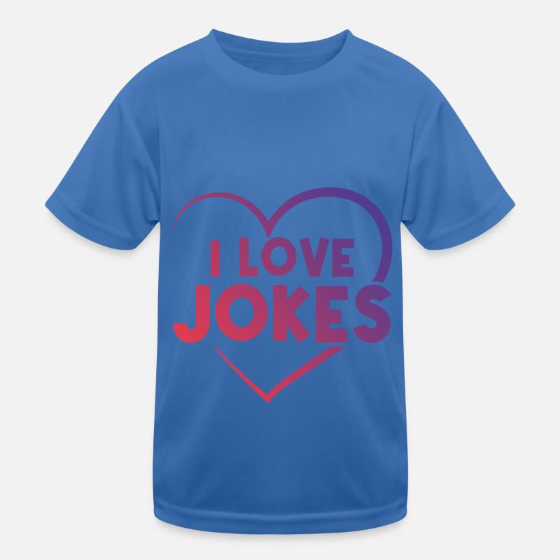 Ich liebe Witze Herz Kinder Funktions-T-Shirt