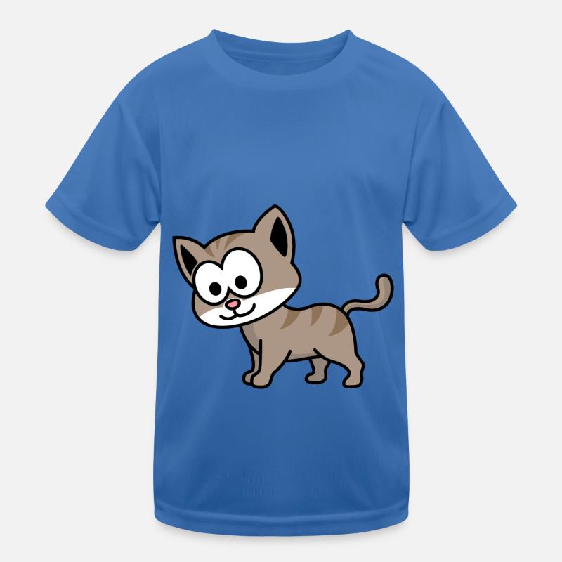 Katze Comic Tier Kinder Funktions-T-Shirt