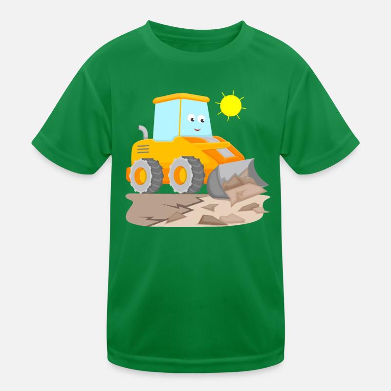 Wheel loader Kids Functional T-Shirt