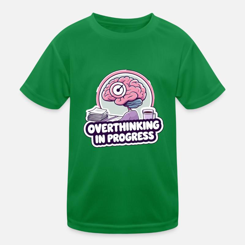 Trop réfléchir en cours – Funny Brain T-shirt sport Enfant