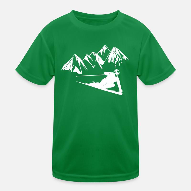ski mountains Kids Functional T-Shirt