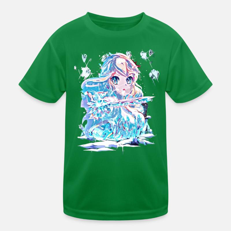 Ice Crystal Snow Queen Anime Princesse de glace T-shirt sport Enfant