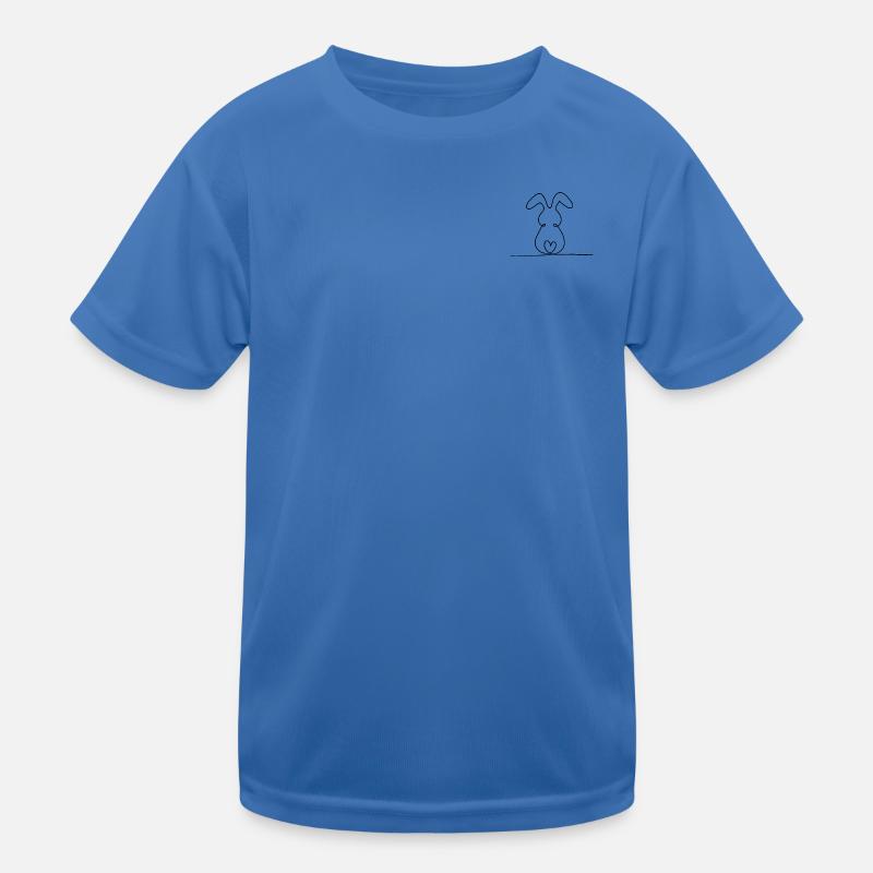 One-Line-Hase Kinder Funktions-T-Shirt