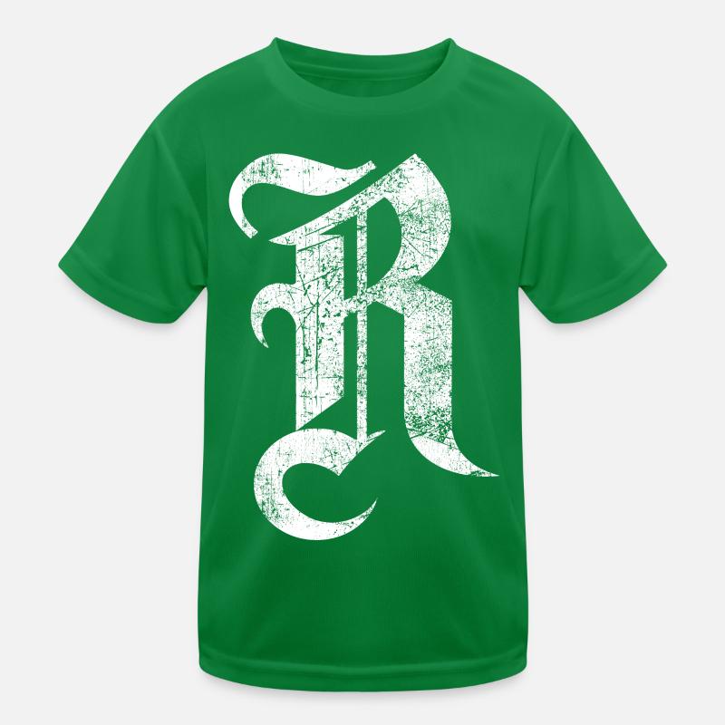 T-Shirt-Alphabet Initiale R Kinder Funktions-T-Shirt