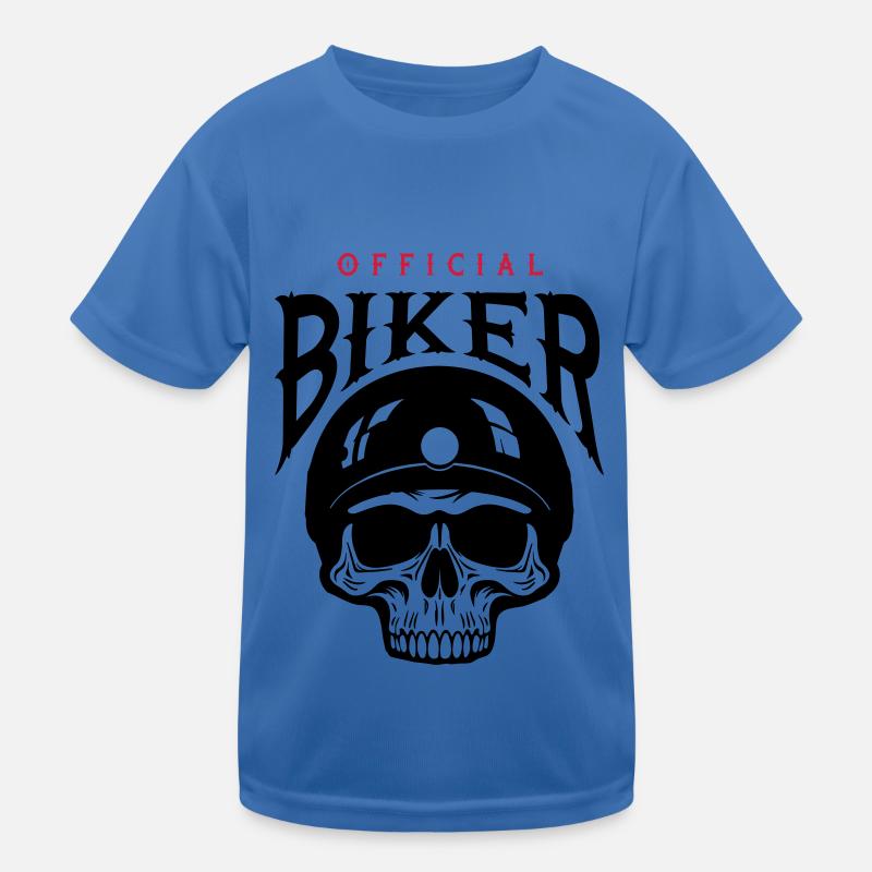 Skelett Biker Kinder Funktions-T-Shirt