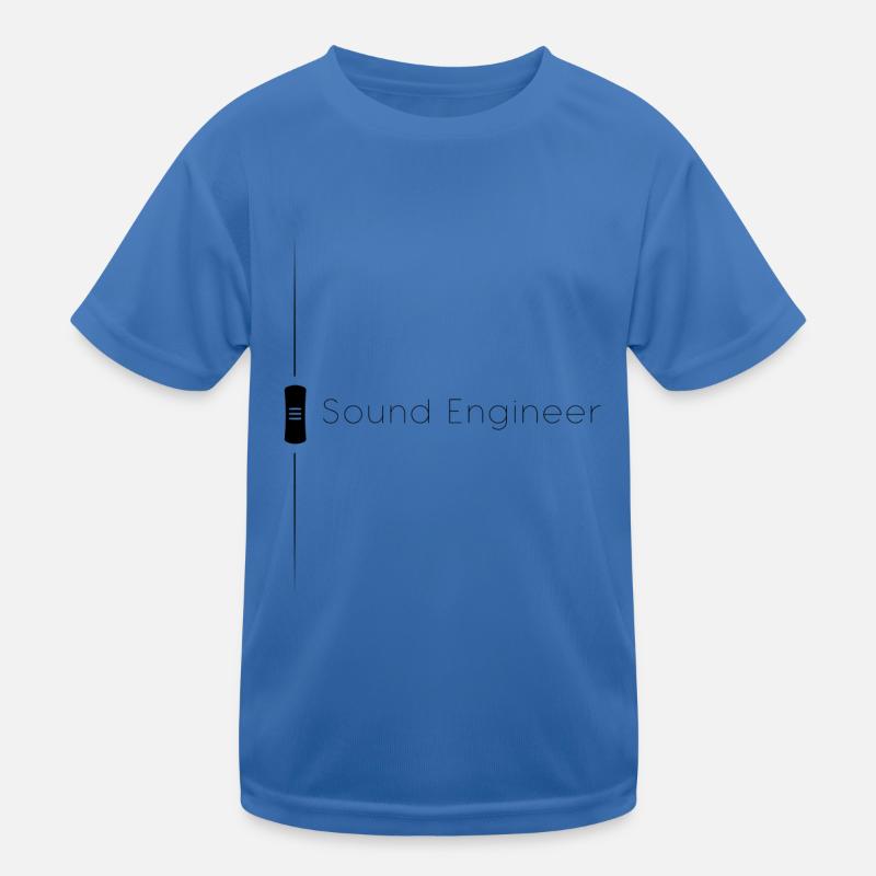 Sound Engineer Fader Black Kids Functional T-Shirt