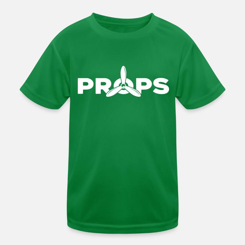 Pilot flies propeller aircraft flight hour Kids Functional T-Shirt