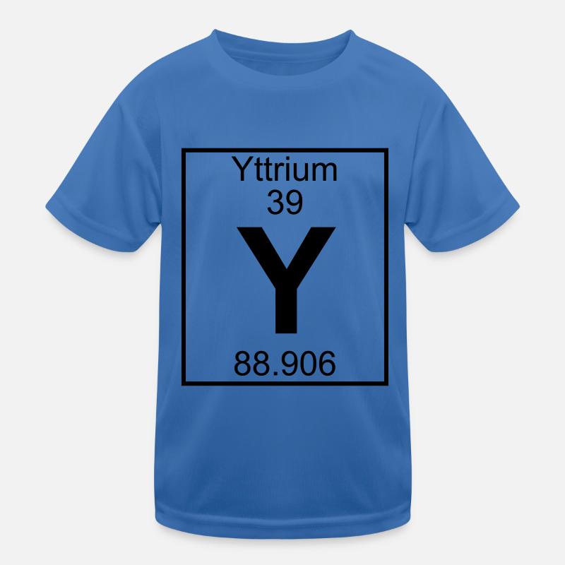 Periodic table element 39 - Y (yttrium) - BIG Kinder Funktions-T-Shirt