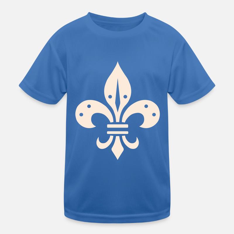 Fleur de lis Design Kinder Funktions-T-Shirt