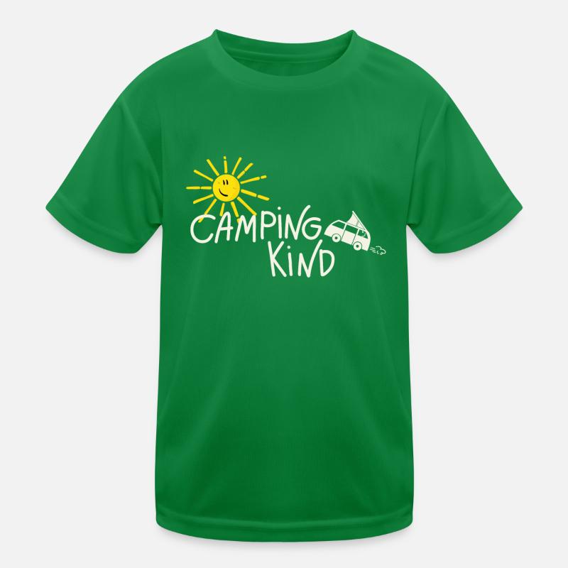 Camping Kind Campervan Kinder Funktions-T-Shirt