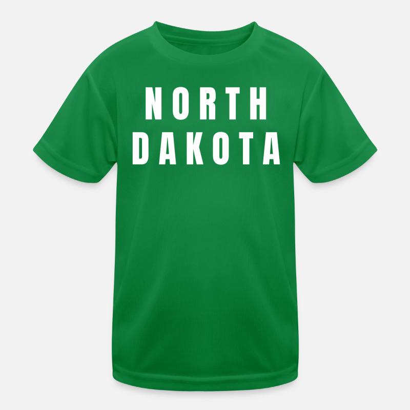 N O R T H D A K O T A. Dakota du Nord avec texte blanc. T-shirt sport Enfant