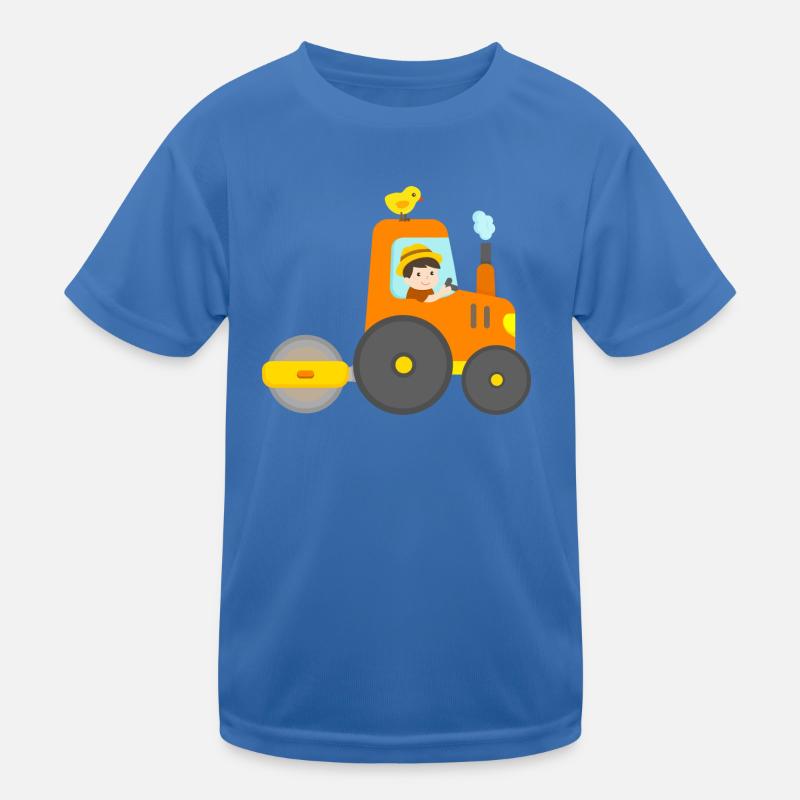 Farmer Tractor with Roller Farm Child Kids Functional T-Shirt