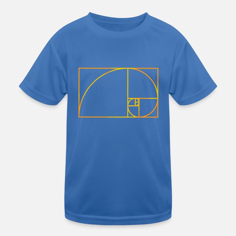 Fibonacci Snail Design Kids Functional T-Shirt