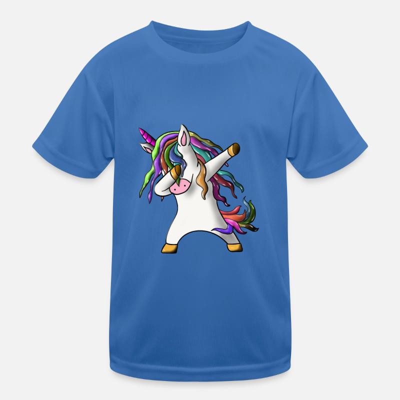 Dabbing Unicorn Dabbendes Einhorn Geschenk Magisch Kinder Funktions-T-Shirt