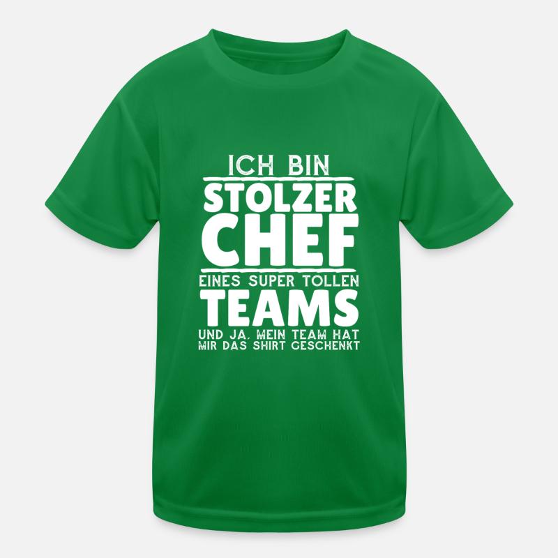 Ich bin stolzer Chef Kinder Funktions-T-Shirt