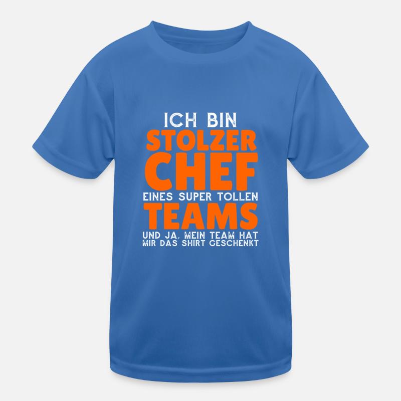 Stolzer Chef Kinder Funktions-T-Shirt