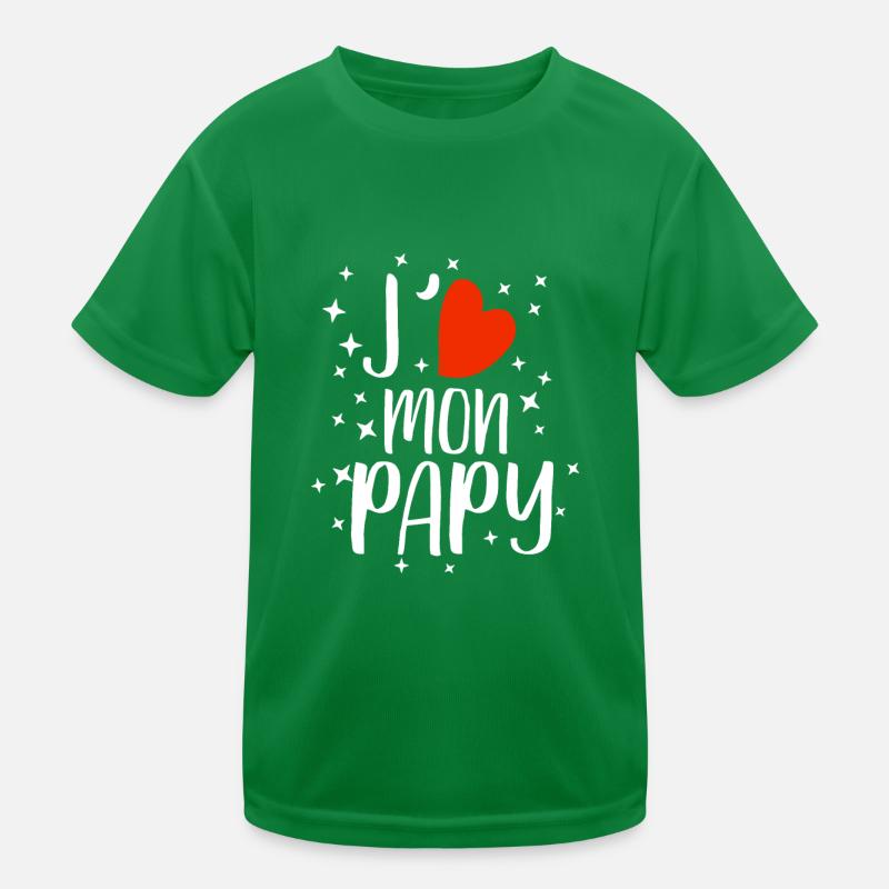 J’aime mon papy Geschenk Kinder Funktions-T-Shirt