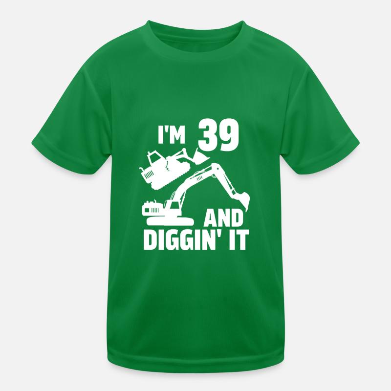 Ich bin 39 und Diggin' It Kinder Funktions-T-Shirt