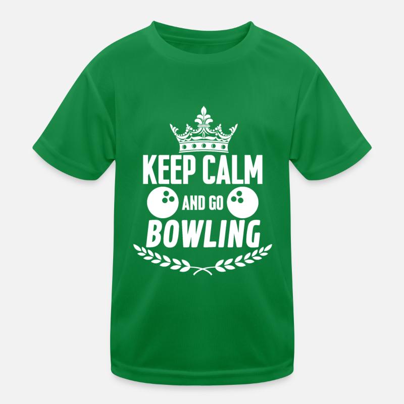 Keep calm and go bowling tshirt Kids Functional T-Shirt