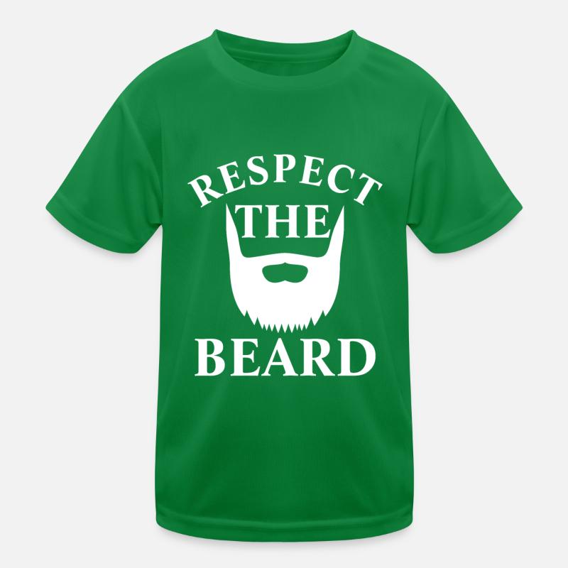 Respect The Beard Kids Functional T-Shirt
