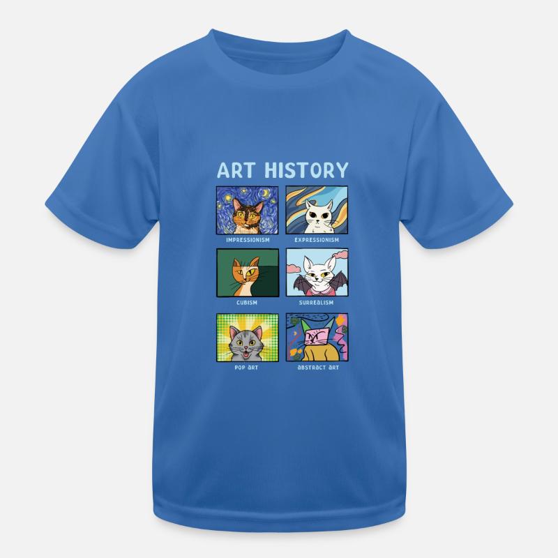 Art History Cats Visual Arts Cat Kids Functional T-Shirt