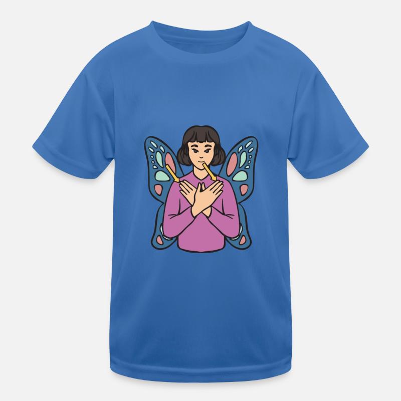 Papillon ASL Geste de la main sourd T-shirt sport Enfant