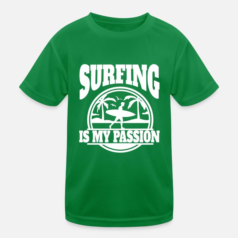 Surfer Surfing Surfboard Surf instructor surfing Kids Functional T-Shirt