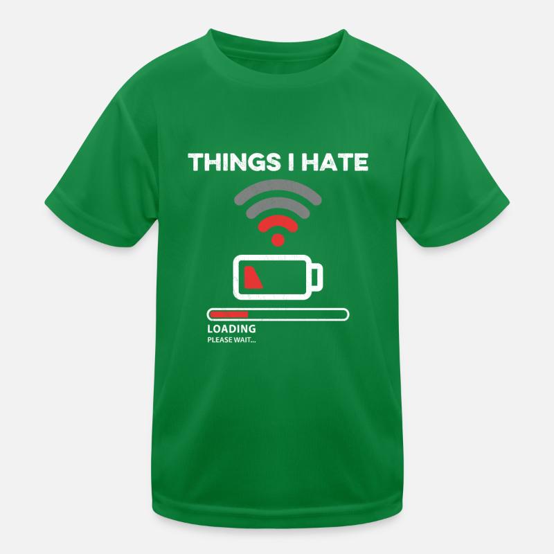 Things I Hate Funny Programmer Gamer Computer Nerd Kids Functional T-Shirt
