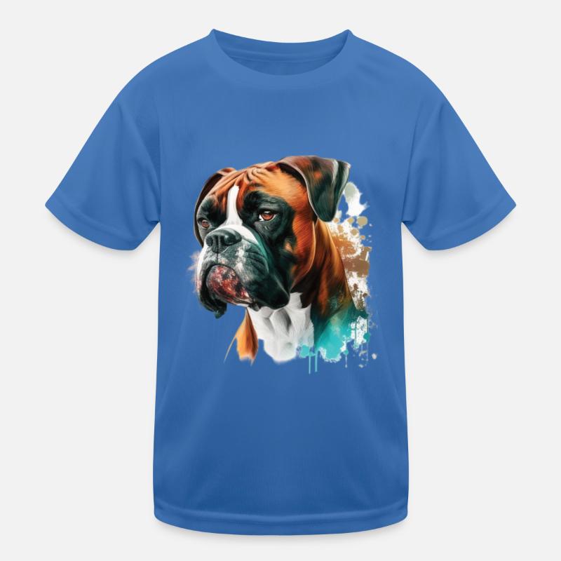 Conception de l’aquarelle allemande Boxer Dog T-shirt sport Enfant
