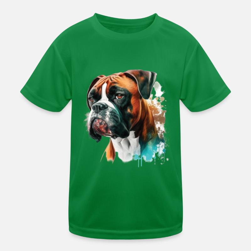 Conception de l’aquarelle allemande Boxer Dog T-shirt sport Enfant