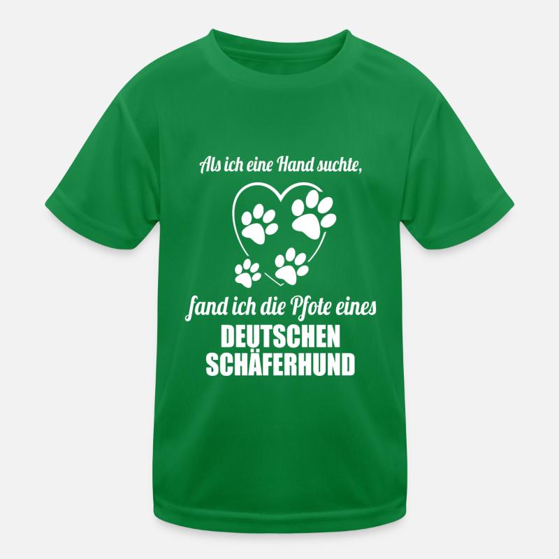 Hand & Pfote - Spruch - Deutscher Schäferhund Kinder Funktions-T-Shirt