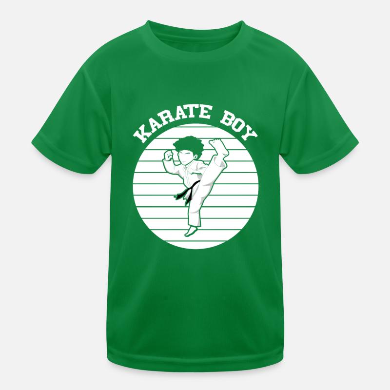 Karate Boy with Black Belt Karate Kid Kinder Funktions-T-Shirt