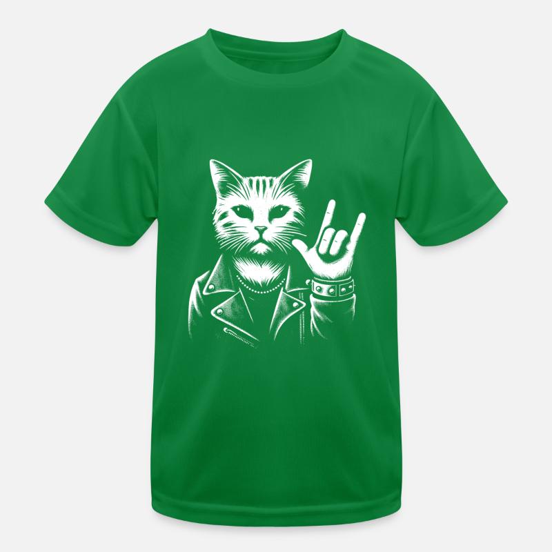 ILY Cat ASL Geste de la main Perte auditive sourde T-shirt sport Enfant