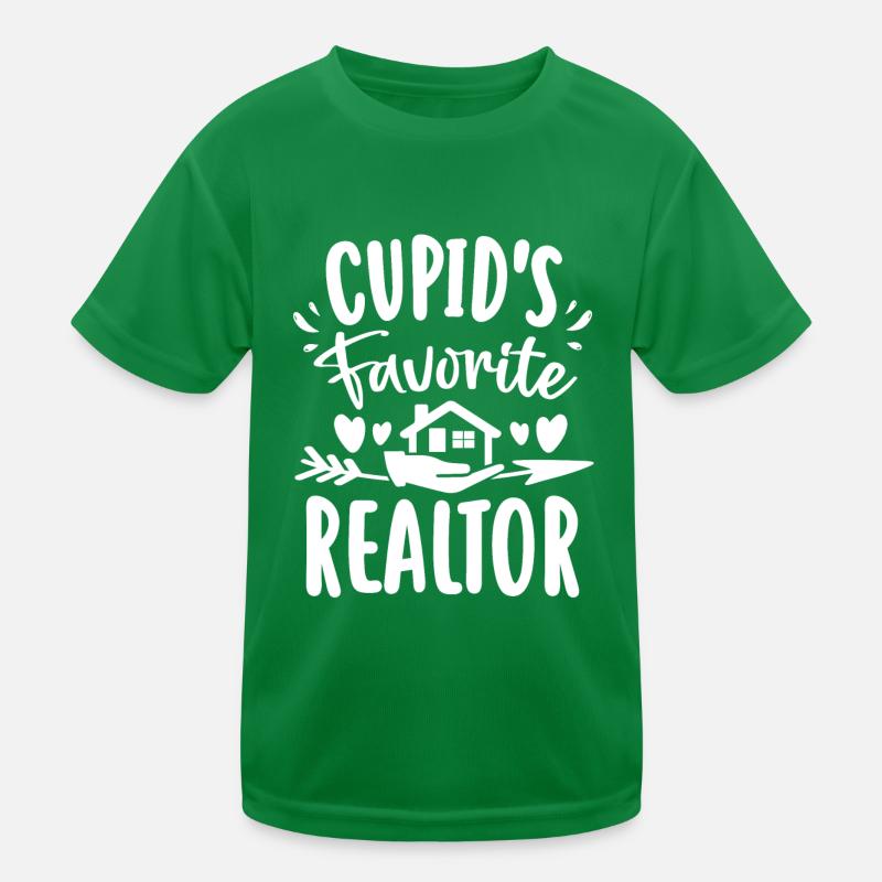 Joyeuse Saint-Valentin Cupidons Agent immobilier préféré enseigner T-shirt sport Enfant