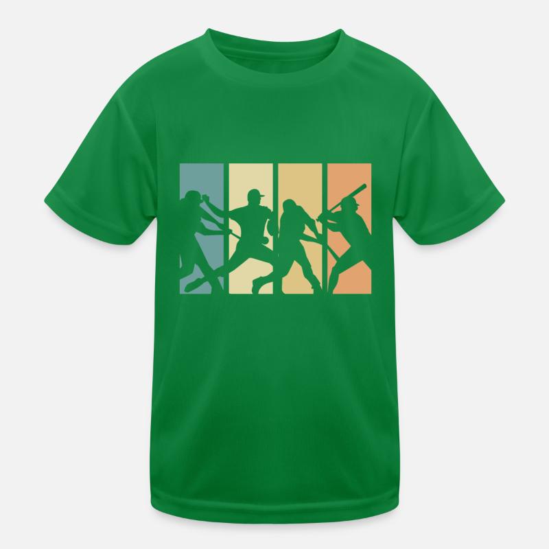 Baseball Retro Evolution Design for Kids Functional T-Shirt
