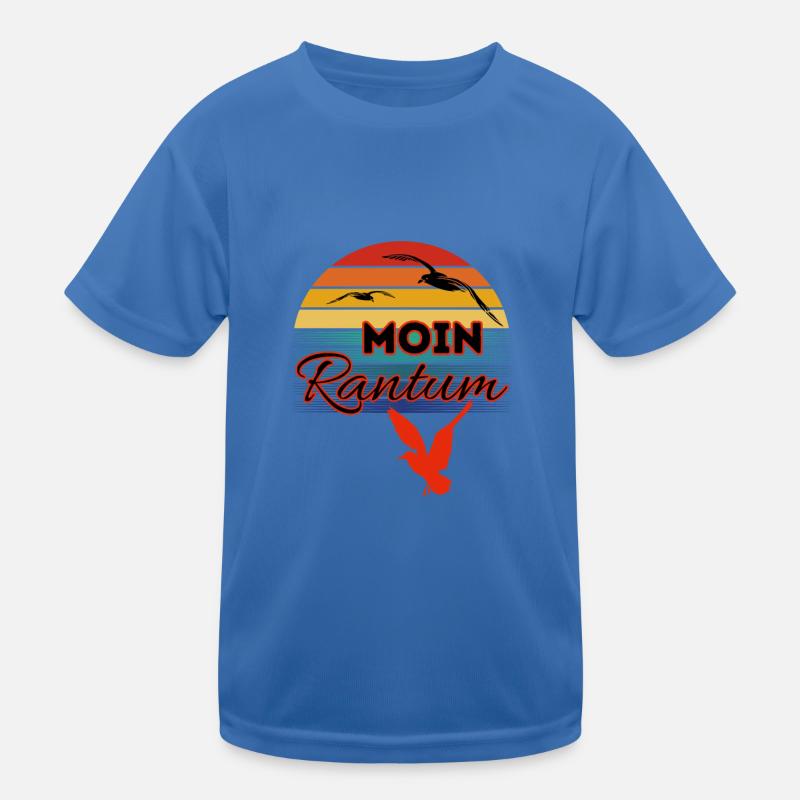 Moin Rantum avec mouette dans le style rétro Sylt-Rantum T-shirt sport Enfant